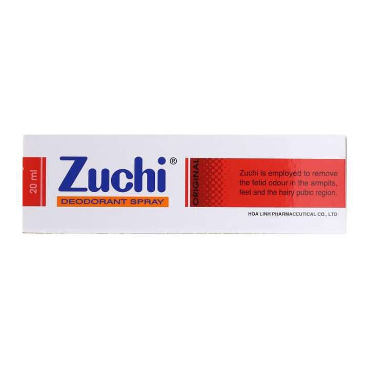 Xịt khử mùi 2 trong 1 Zuchi Original (20ml) khử mùi hôi nách và hôi chân hiệu quả, không kích ứng da - XZ1 02