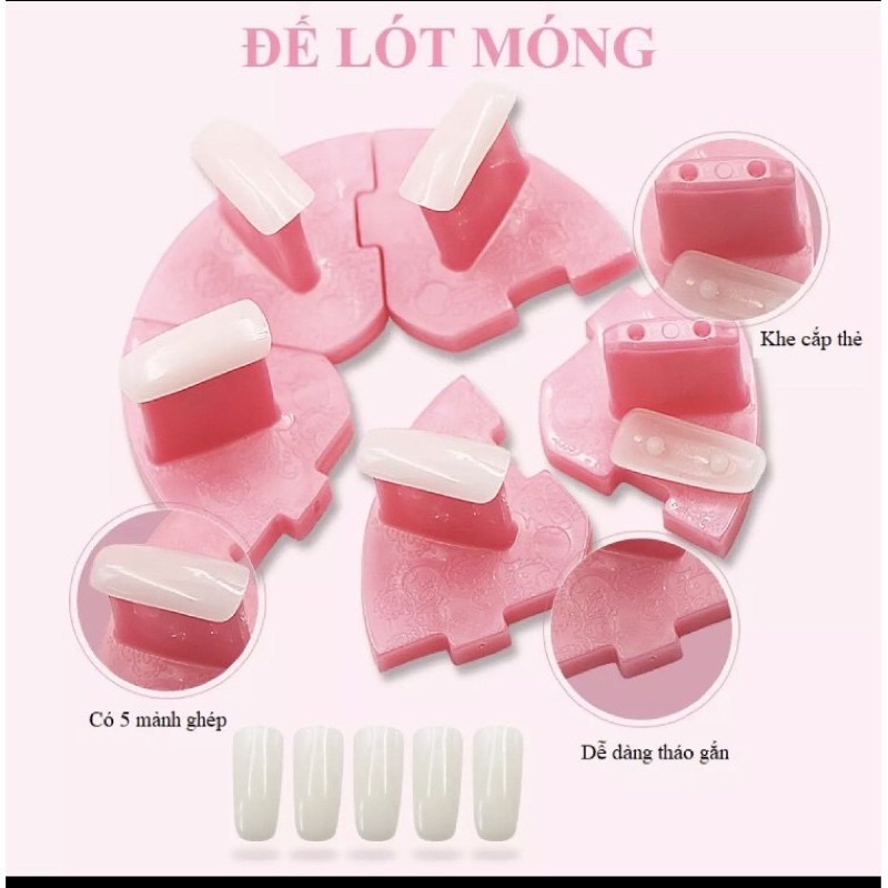 Đế nhựa gắn móng làm mẫu , làm nail box