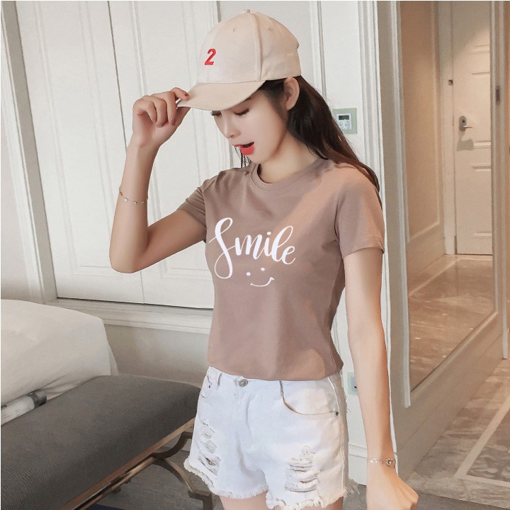 Áo thun nữ thun thái thêu dáng ôm | BigBuy360 - bigbuy360.vn