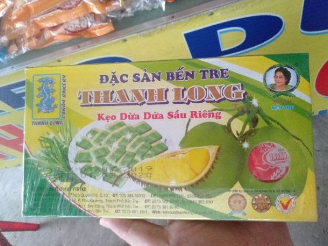 Kẹo dừa Bến Tre sầu riêng lá dứa 300G