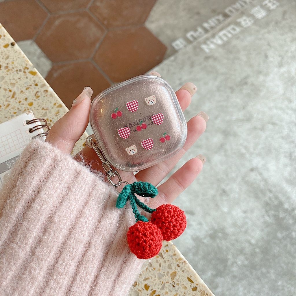 Vỏ Bảo Vệ Hộp Sạc Tai Nghe Bluetooth Không Dây Galaxy Buds Live / Buds 2 / Buds Pro / Buds 2 Pro Bằng Silicon Tpu Mềm Trong Suốt Lấp Lánh