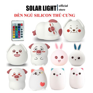 Đèn ngủ Silicon để bàn led cảm ứng biến đổi màu hình thú dễ thương