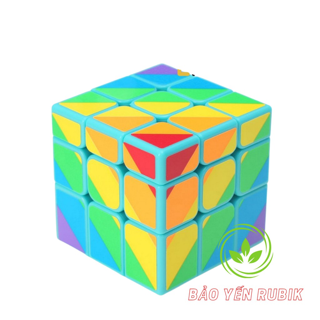 Rubik 3x3 Giá Rẻ YJ Unequal Six-Color Mirror Cube Rubic Biến Thể 3 Tầng Cầu Vồng Rubic ( Mã RB95 )