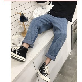 Quần Jeans Baggy Thời Trang Phong Cách Unisex Phong Cách Trẻ Trung Năng Động