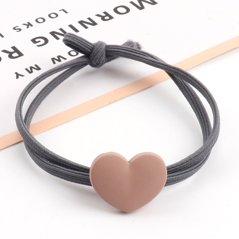 Dây Buộc Tóc Cao Su Co Giãn Hình Nơ Trái Tim Phong Cách Hàn Quốc Cho Nữ