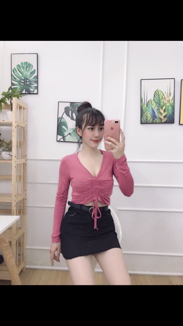 [Mã WASTUP giảm 10% tối đa 30K đơn 99K] Áo rút ngực tay dài hình chụp thật kèm video | BigBuy360 - bigbuy360.vn