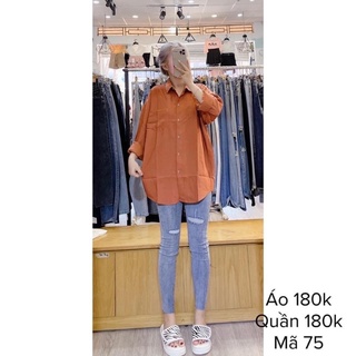 Quần Jean Ôm Lưng Cao Mã 75
