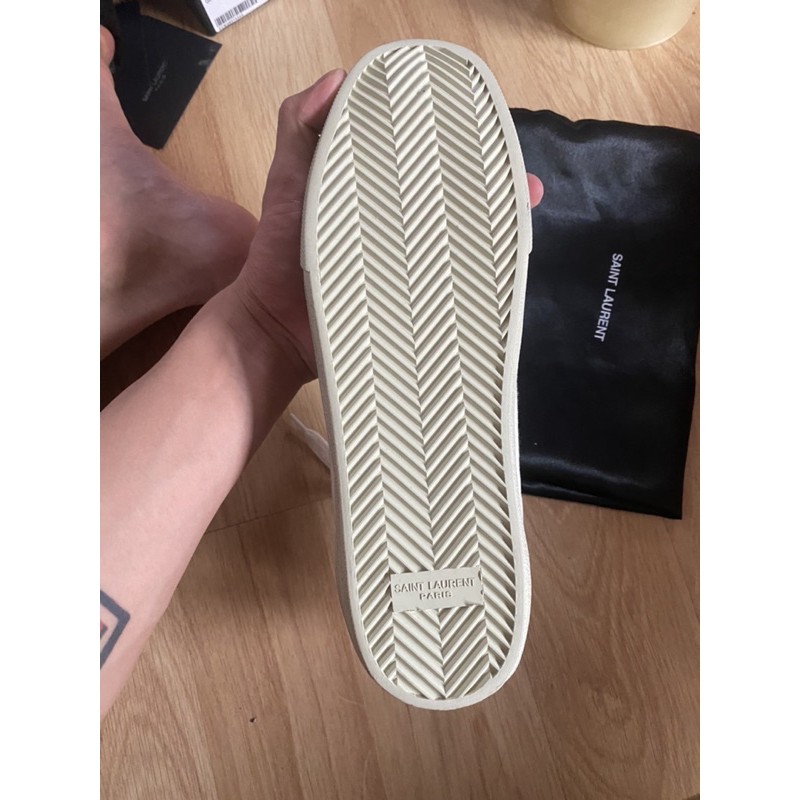[Mã FAGREEN245 giảm tới 30K đơn 99K] giày thể thao trắng saint laurent (cao cấp) | BigBuy360 - bigbuy360.vn