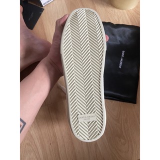 giày thể thao trắng saint laurent (cao cấp)