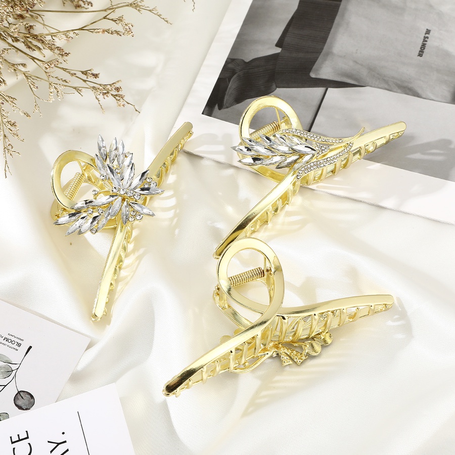 Korean Metal Butterfly Hair Clip Crystal Rhinestone Woman Big Ponytail Holder Hairpin Hair Accessories