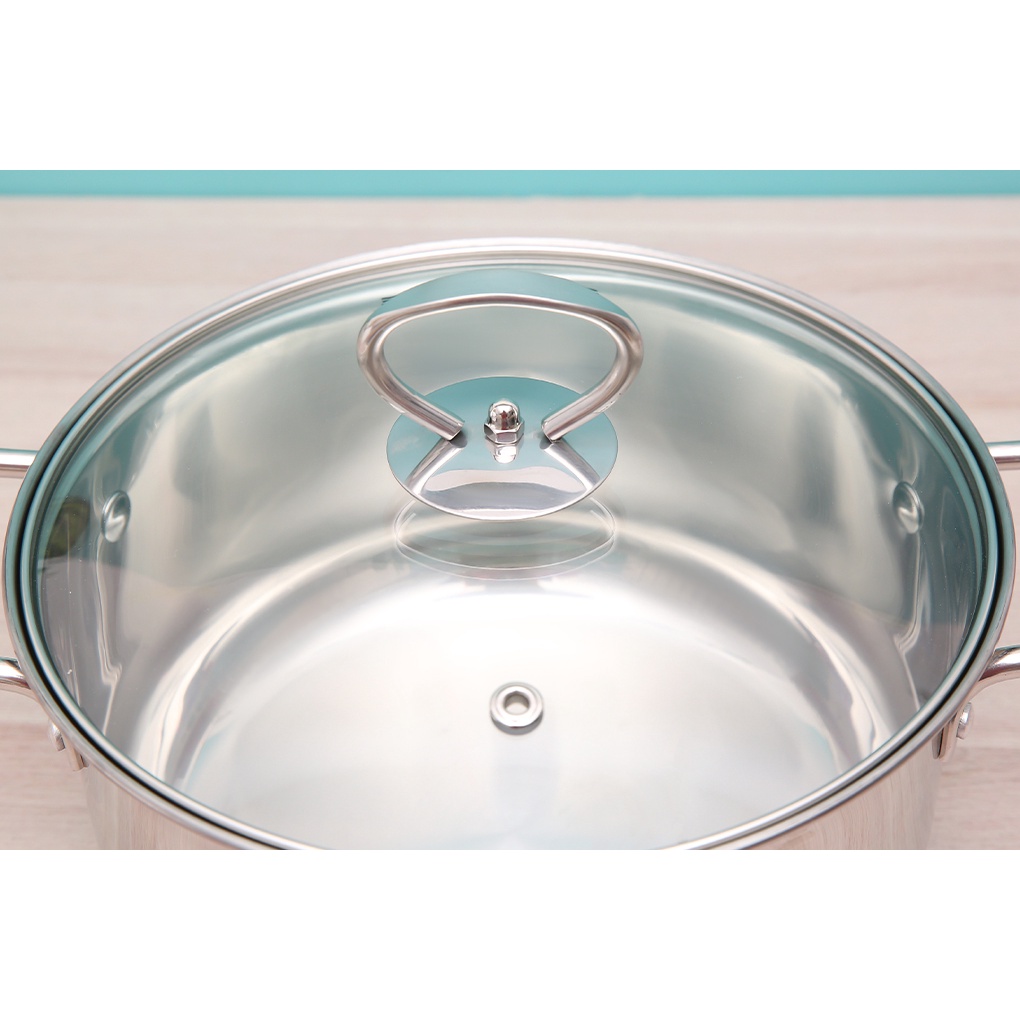 Nồi inox 5 đáy SUNHOUSE SHG788 lẻ size 16-20-24cm dùng trên mọi loại bếp - chính hãng SUNHOUSE