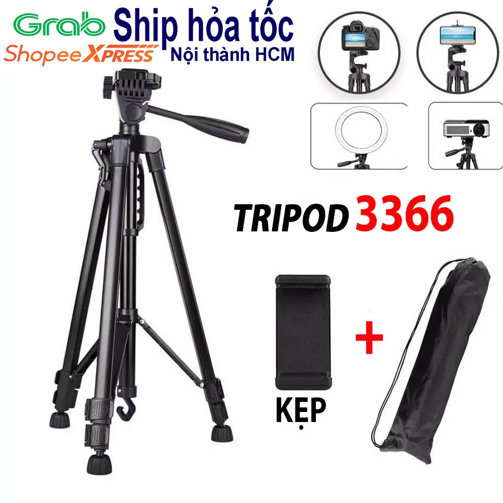 Combo Chân máy ảnh quay phim DSRL Tripod 3366