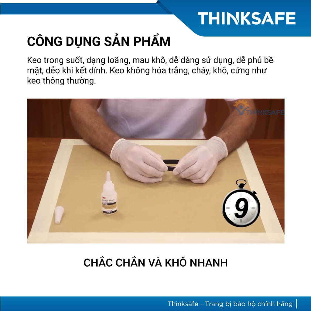 Keo dán đa năng 3M Pr100 dán mica, tường gạch, dãn gỗ, sắt, cao su, keo lâu khô điều chỉnh dễ dàng - THINKSAFE