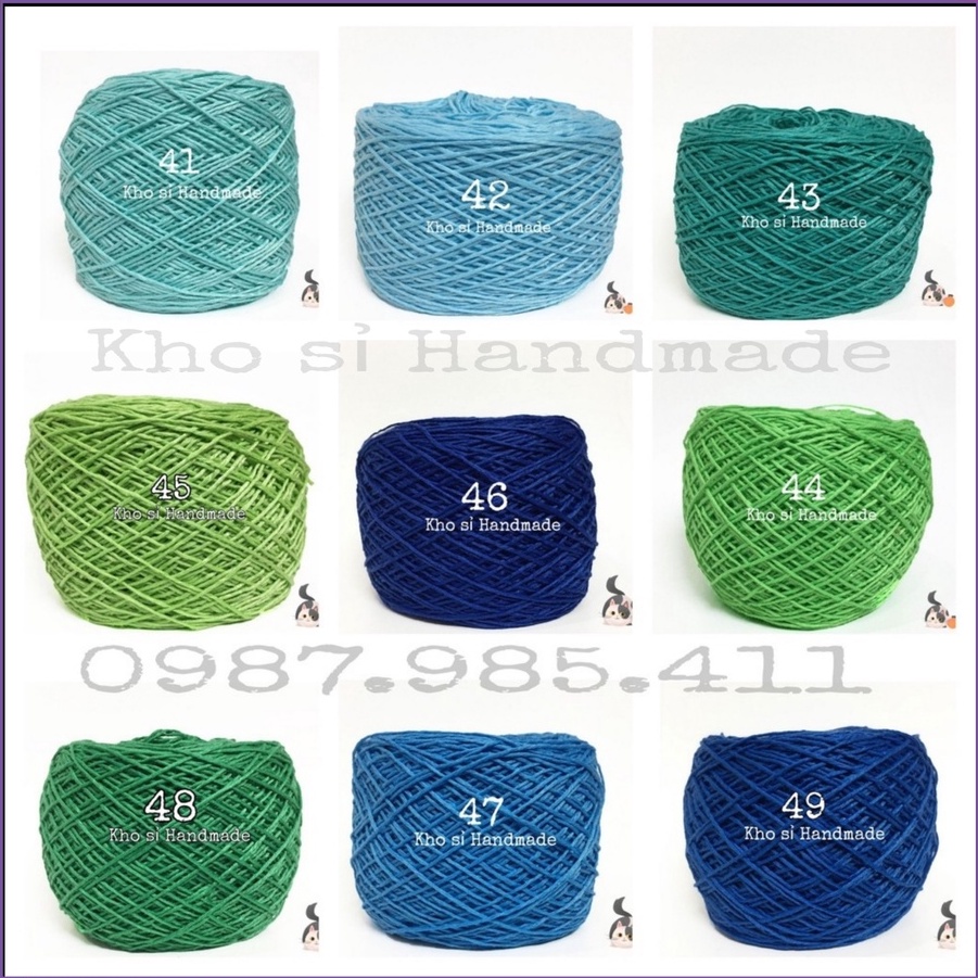 Sợi Cotton Việt Nam 1mm (Mã 01 đến 50) (Cuộn 100gram)