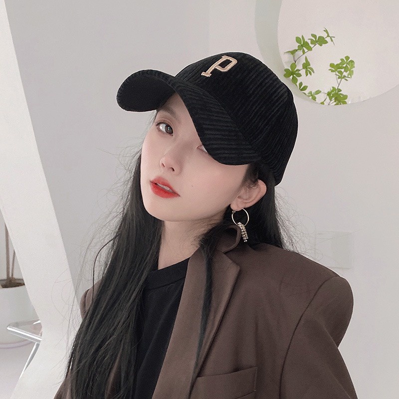 Nón thời trang lưỡi trai Unisex Nam nữ nhiều màu chữ P Kiểu dáng hot trend sành điệu