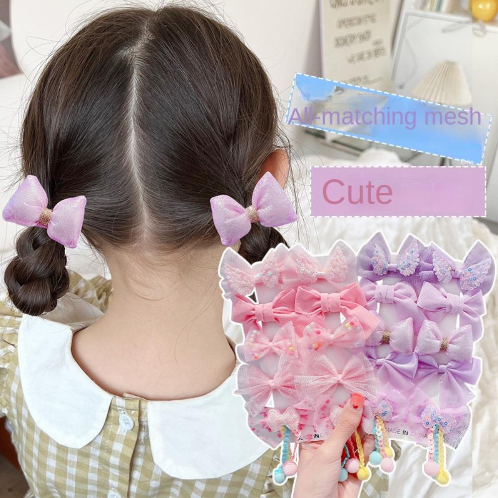 Set 10 Kẹp Tóc Nơ Xinh Xắn Cho Bé Gái
