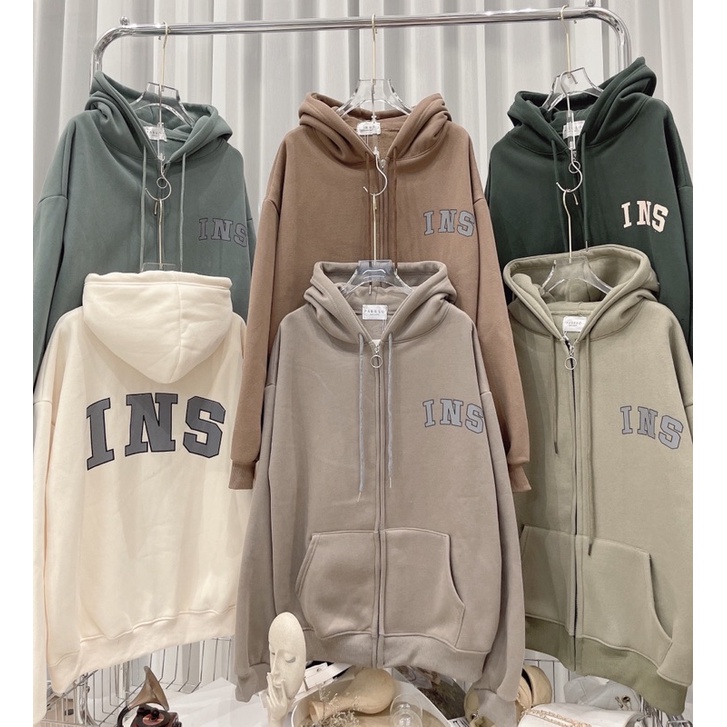 Áo khoác nỉ INS mũ 2 lớp TTA388