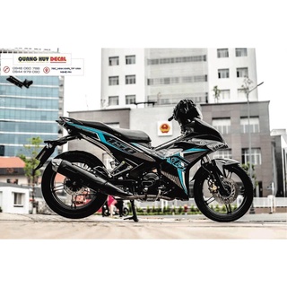 Tem trùm exciter 150 mx xanh đen,team decal ex 150