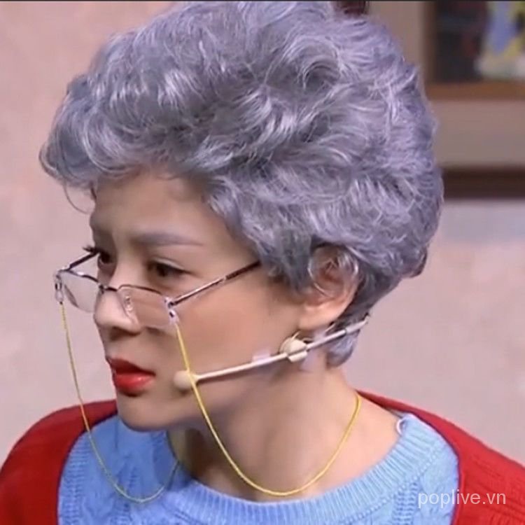 Màu Xám Bà Tóc Giả Tóc Giả Trắng Sân Khấu Bà Trình Diễn Vai Phim Và Truyền Hình Ông Già Ông Già Tóc Giả Tóc Giả