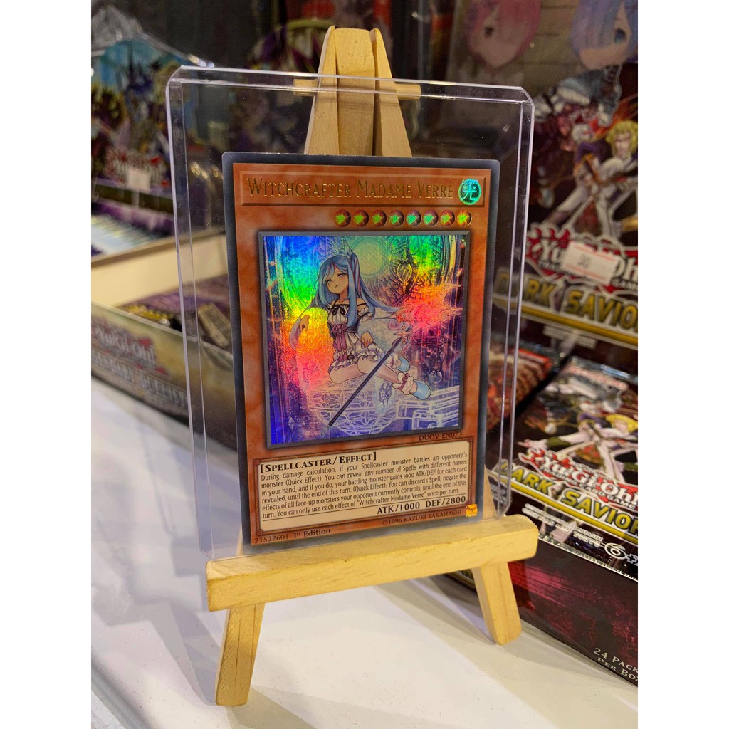 Lá bài thẻ bài Yugioh Witchcrafter Madame Verre - super Ultra Rare - Tặng bọc bài nhựa bảo quản