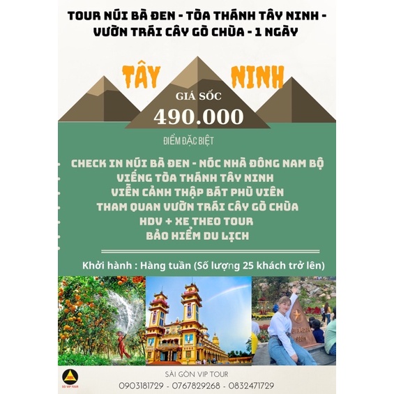 Tour du lịch trọn gói 1 ngày siêu tiết kiệm