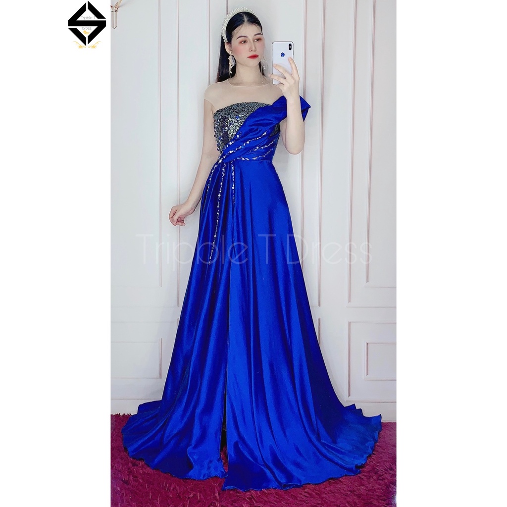Đầm maxi dạ hội kim sa kết cườm sang trọng TRIPBLE T DRESS - size M/L -MS98Y