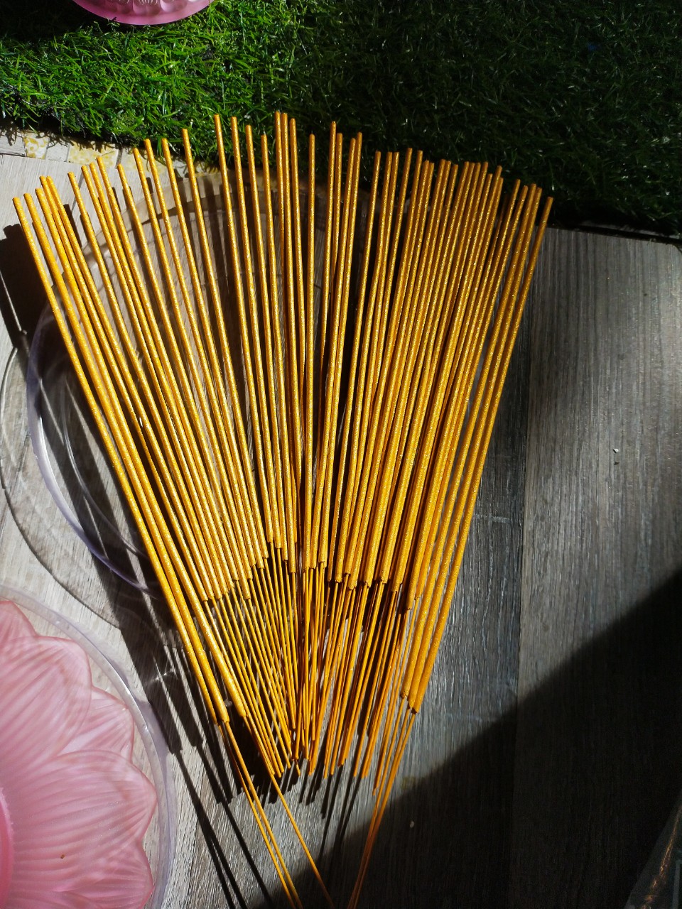 SỈ-Nhang THẦN TÀI cuộn tàn 3XU LOẠI 1 gỗ Đàn Hương nhũ vàng 33cm (300-350 nén)