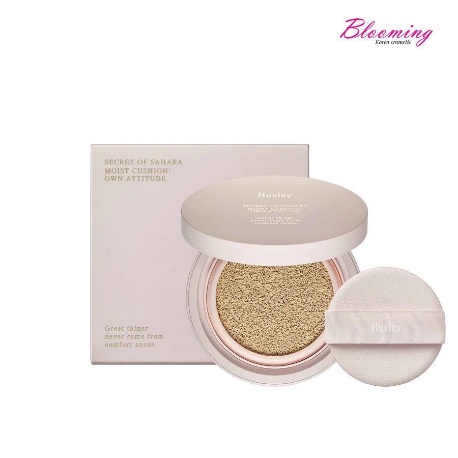 Phấn nước mịn lì mờ khuyết điểm Huxley Moist Cushion Own Attitude 12g SPF24/PA++/Giữ bền màu suốt 6-8 tiếng | BigBuy360 - bigbuy360.vn
