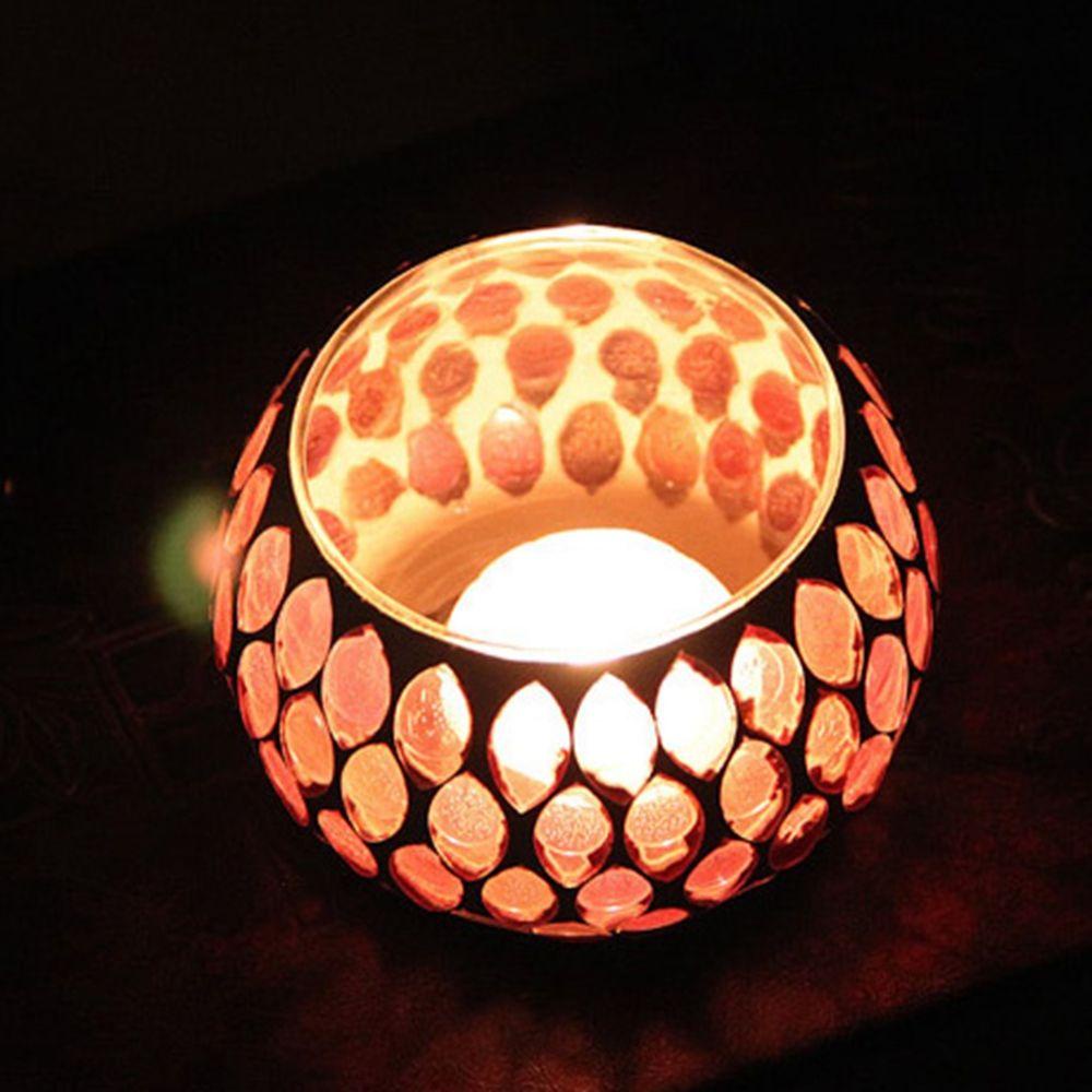 Lọ Thủy Tinh Đựng Nến Để Bàn Phong Cách Moroccan