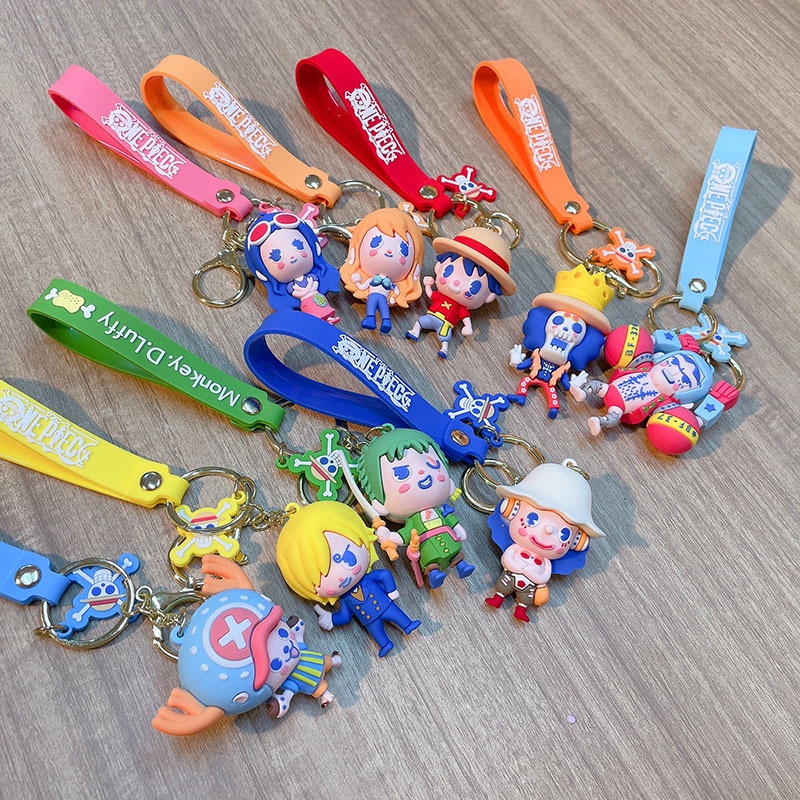 Móc Khóa PVC Hình Búp Bê Hoạt Hình one piece