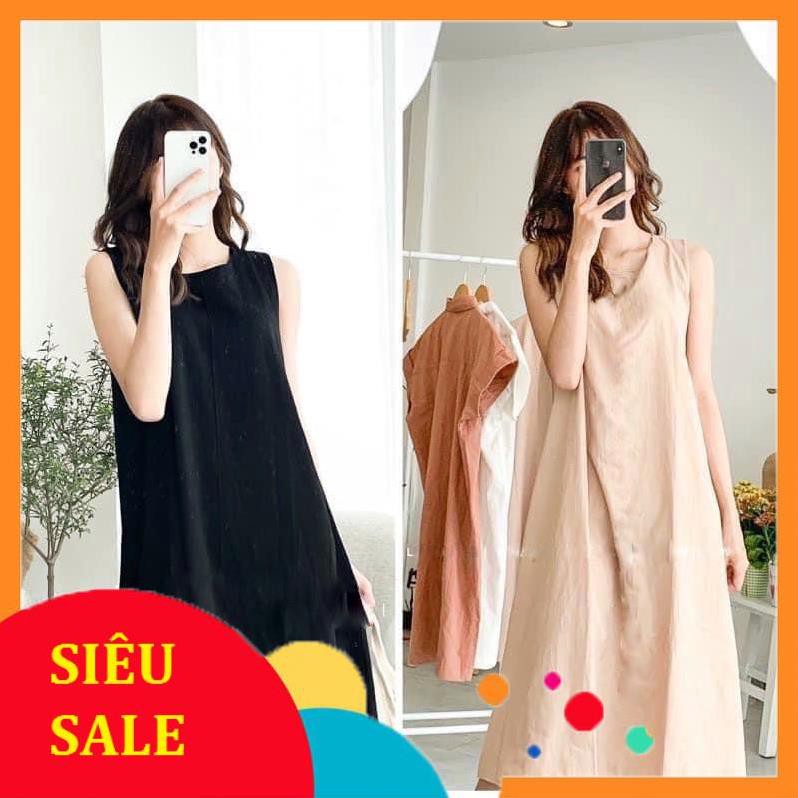 Váy suông dài dáng rộng vintage siêu hot