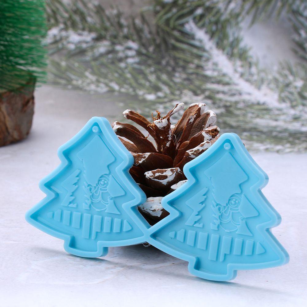 WTTLE Khuôn Silicone Làm Bông Tai Bằng Epoxy UV Hình Giáng Sinh