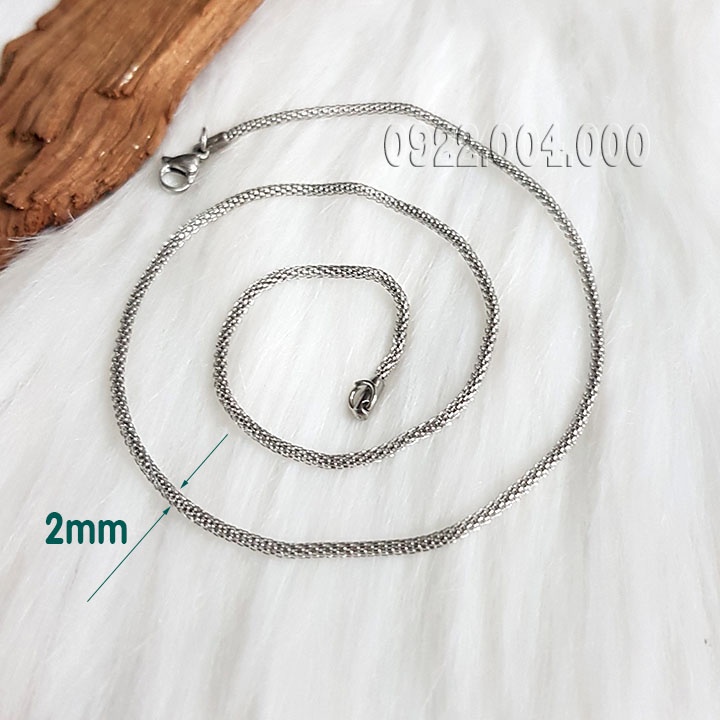 Dây chuyền dạng lưới bảng tròn DZ1820.