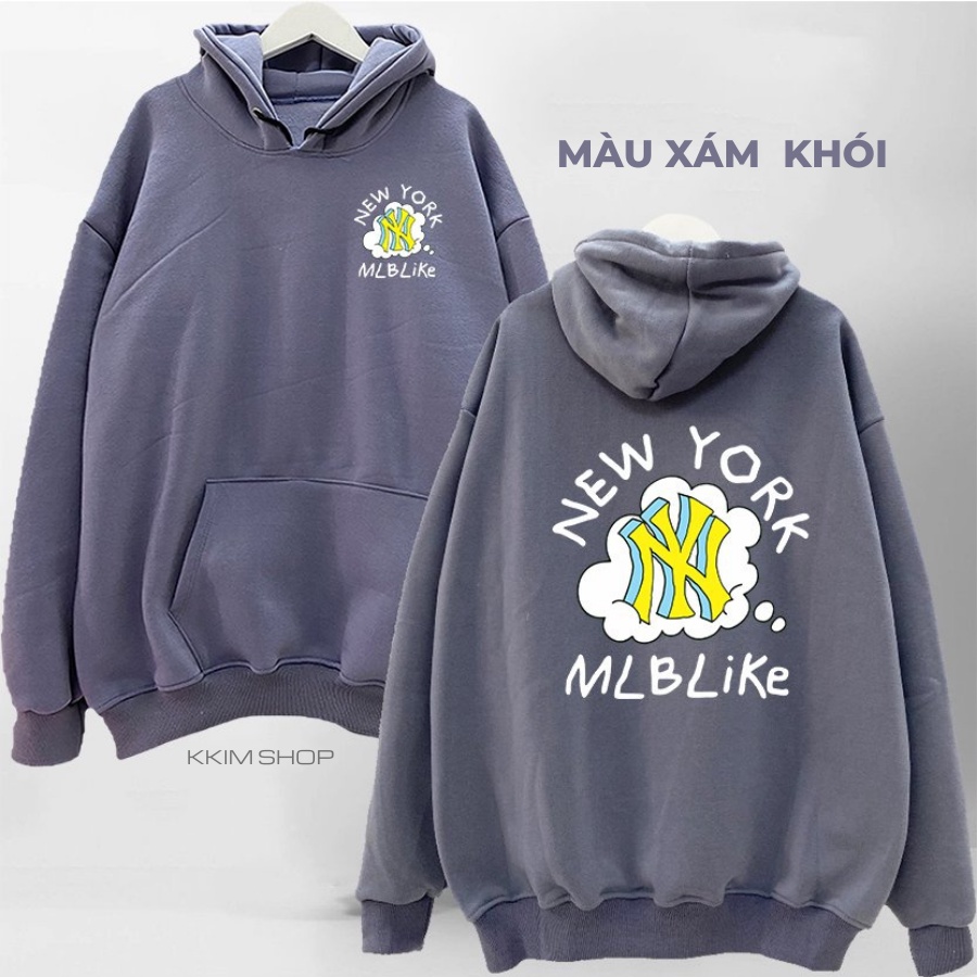 Áo Nỉ HOODIE NY MLP, Áo hoodie XANH LÁ unisex nam nữ form rộng oversize chất liệu Nỉ bông cao cấp KKIM SHOP