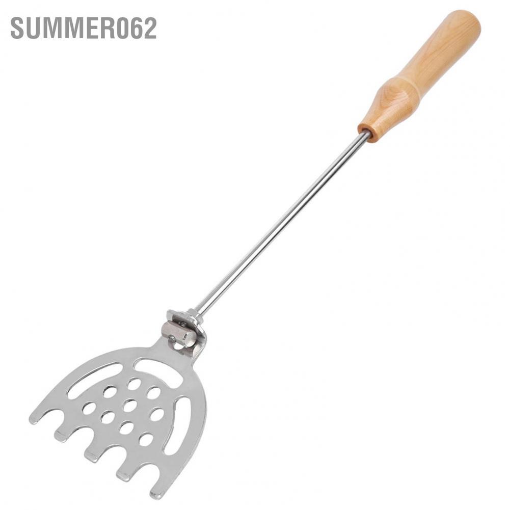 Summer062 Stainless Steel Mini Wooden Handle Mix Shrimp Bait Shovel Fishing Tackle for Fisherman