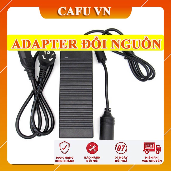 Bộ chuyển đổi nguồn chuyển đổi nguồn điện 220V sang 12V đầu tẩu thuốc chân tẩu đen - CAFU VN