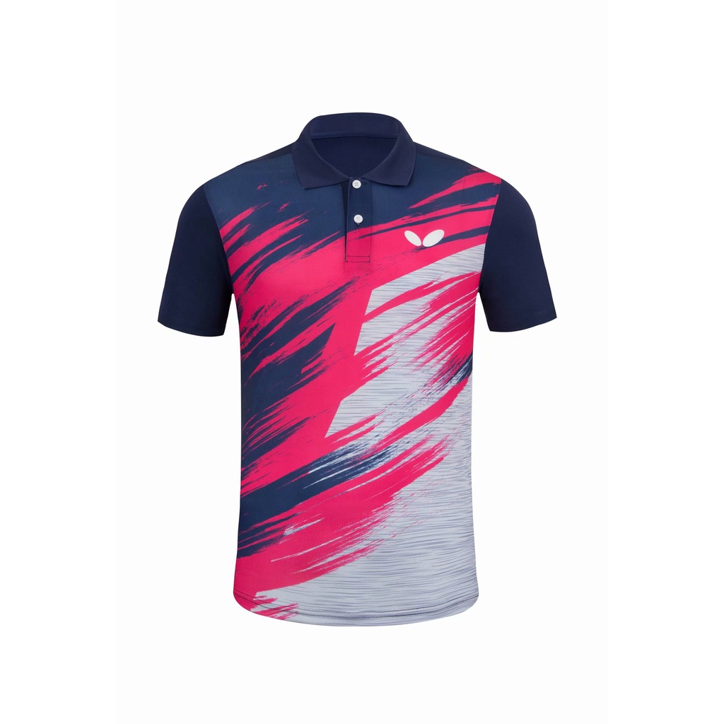 Bộ Đồ Thể Thao Đánh Bóng Bàn Tay Ngắn In Hình Bướm Mới Cho Nam Và Nữ