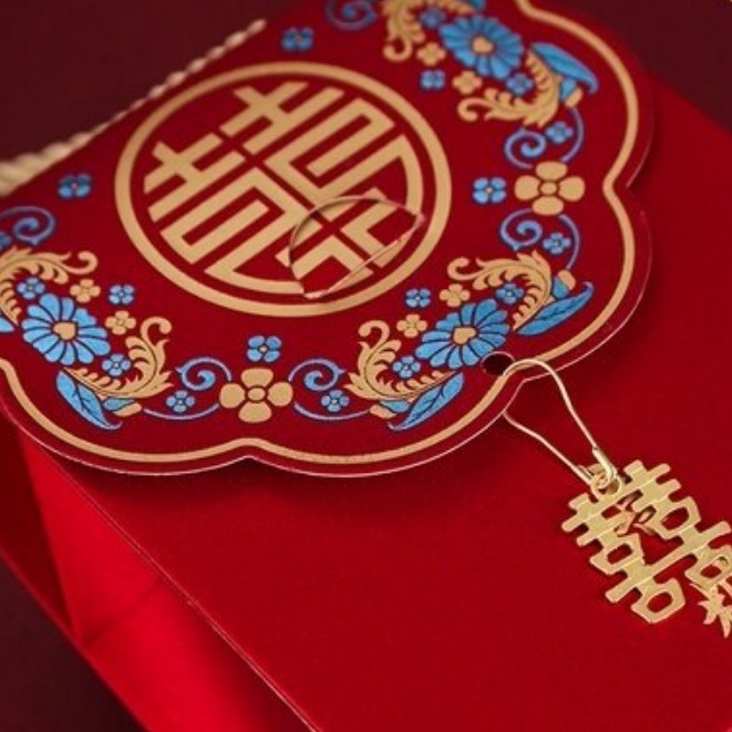 Hộp Đựng Quà Cưới Kích Thước Nhỏ Thiết Kế Mạ Vàng Phong Cách Trung Hoa Có Thể Chọn Lựa Và Làm Quà Cưới