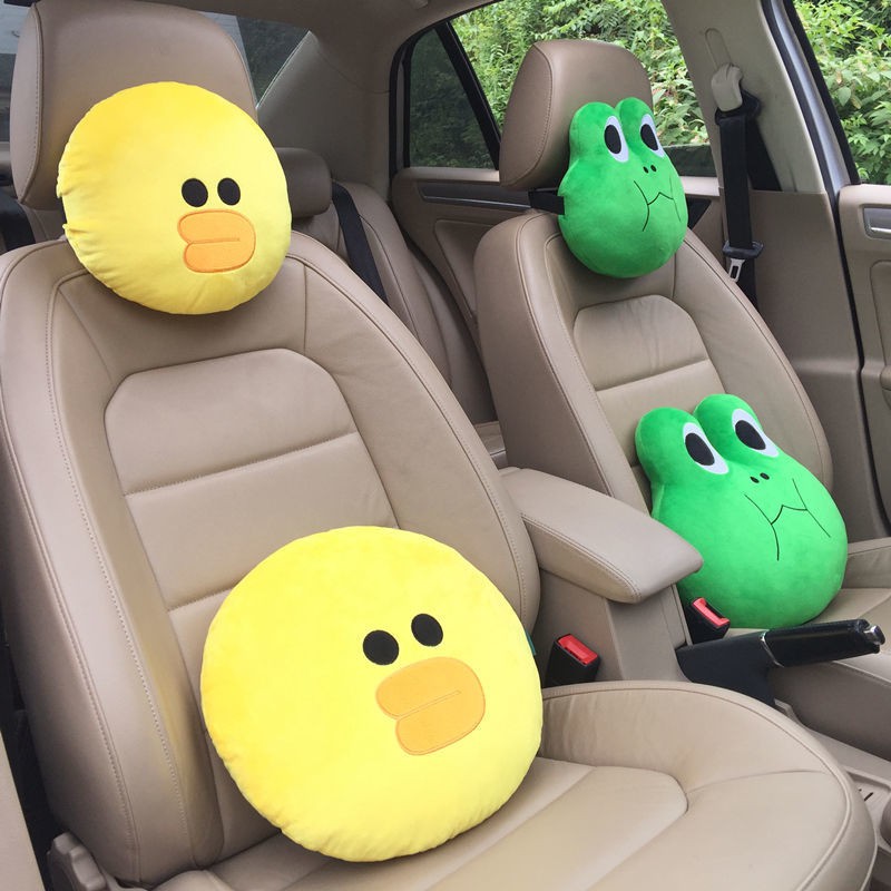 Cartoon car headrest cute neck pillow creative car pillow pillow car neck pillow waist couple couple models VPJ3
