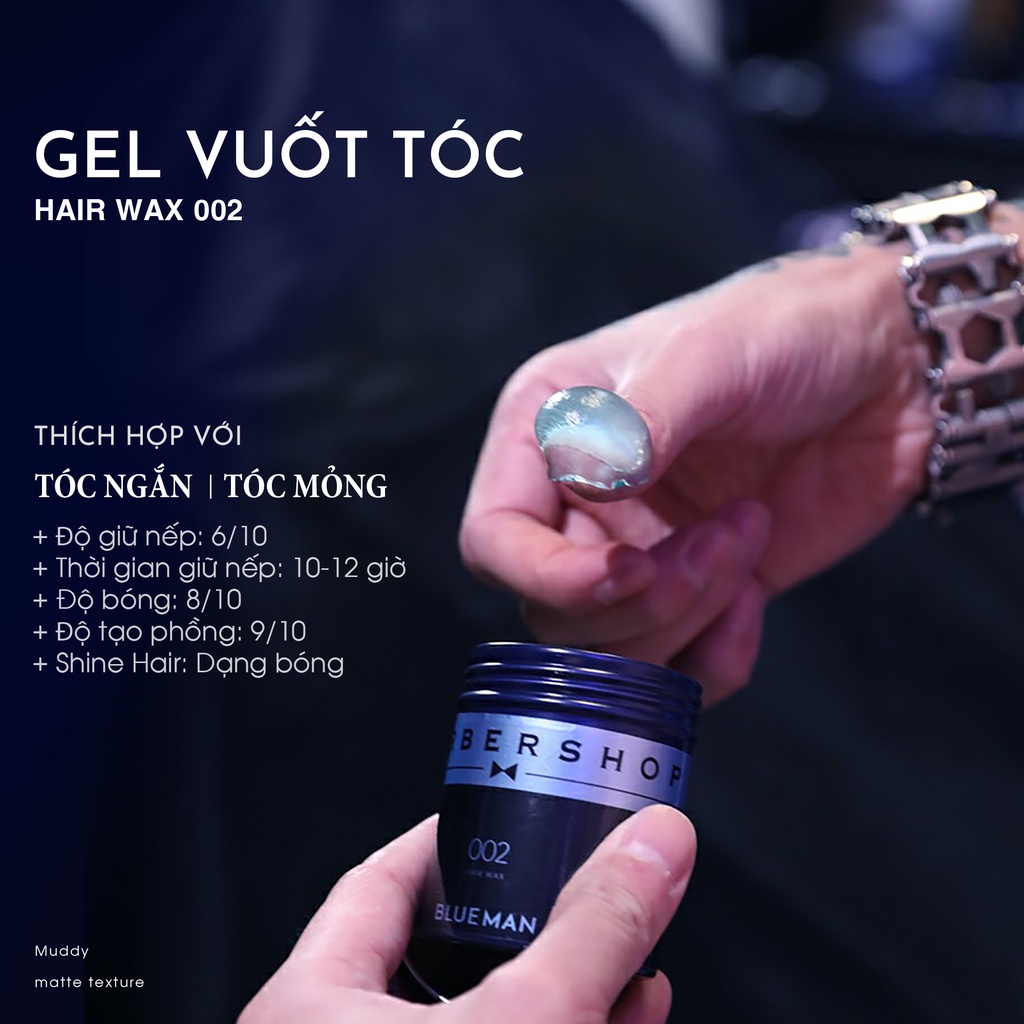 Sáp Vuốt Tóc Nam BLUEMAN &amp; Keo Xịt Tóc Tạo Kiểu Hương Thơm Dễ Chịu