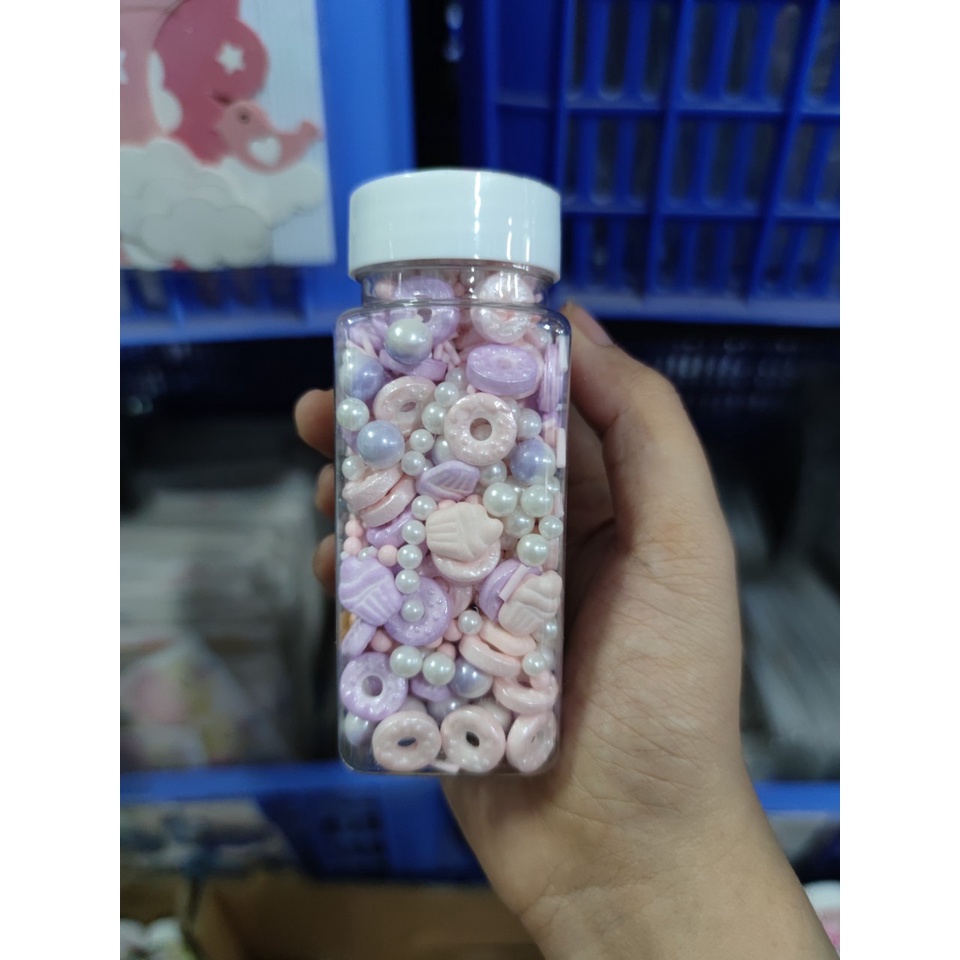 Cốm đường trang trí bánh sắc màu