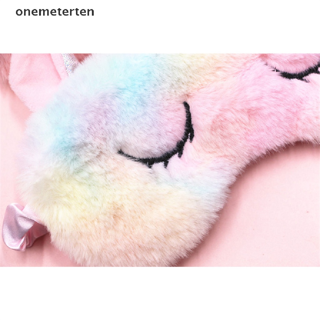 Rten Miếng Bịt Mắt Ngủ Hình Kỳ Lân Hoạt Hình 3D Bằng Lông Nhung Che Mắt Chống Mỏi Mắt Khi Đi Du Lịch Dành Cho Trẻ Em