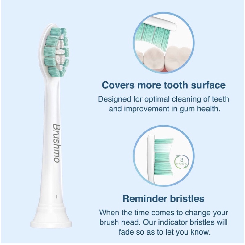 Đầu bàn chải thay thế Brushmo thích hợp cho bàn chải điện Philips Sonicare các loại USA