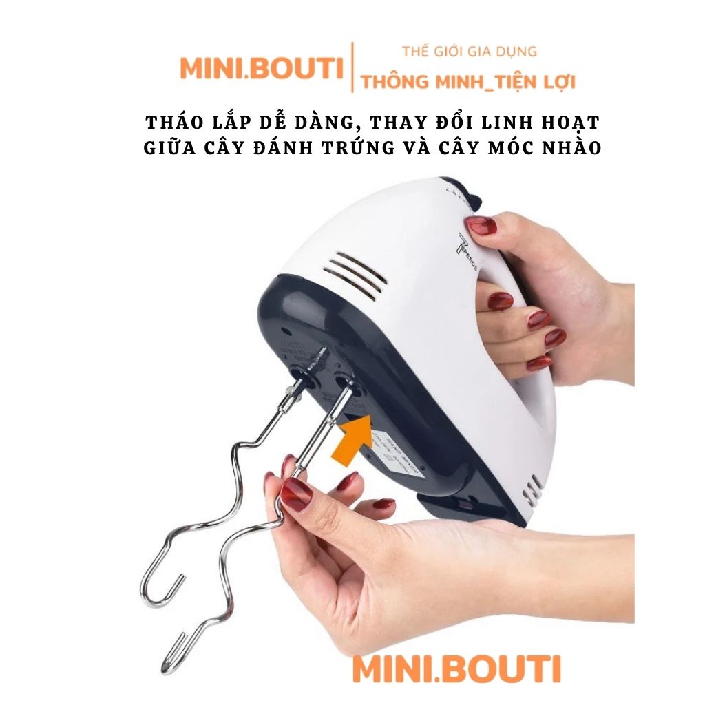 Máy Đánh Trứng MINIBOUTI Máy Đánh Trứng Cầm Tay Máy Đánh Trứng Mini Máy Đánh Kem Cầm Tay Chính Hãng Bảo Hành 12 Tháng