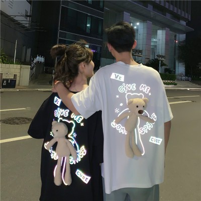 Siêu hot Áo phông thời trang kèm gấu bông đính sau lưng - vải cotton 100%