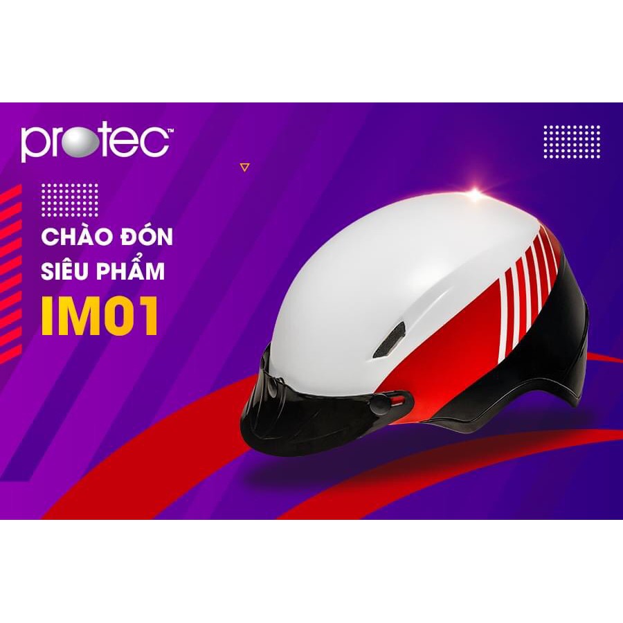 Mũ bảo hiểm đi xe máy Protec SIÊU NHẸ chỉ 350gram