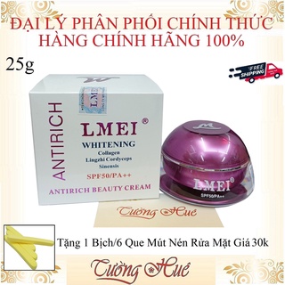 Kem Dưỡng Trắng Da LMEI Linh Chi Đông Trùng - 25g ( Tặng 1 Bịch/6 Que Mút Rửa Mặt )