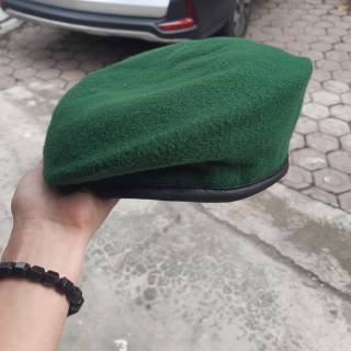 Mũ nồi xanh lá cây tiêu chuẩn tni ad quân đội / polri