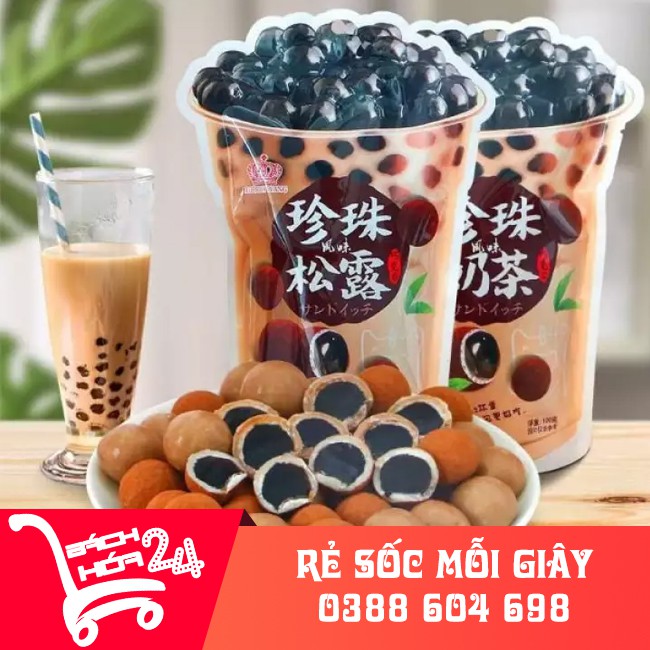 Kẹo trà sữa trân châu gói lớn 120g