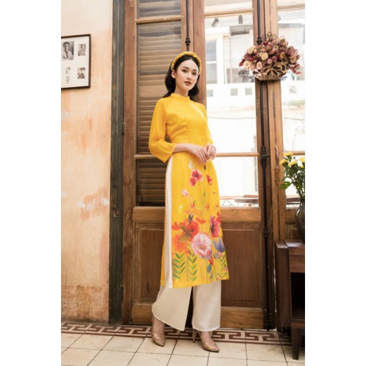 🥰 Áo dài  cách tân tơ voan 4 tà cao cấp đẹp sang chảnh. áo dài tết  đẹp nhẹ nhàng bay tà hàng thiết kế cao cấp giá rẻ